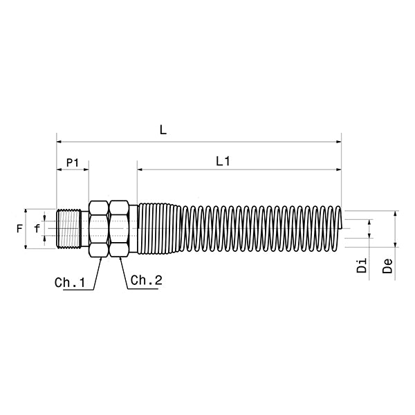 61/MF - Raccord de raccordement FIXE MÂLE avec ressort - Raccords et robinets à ressort - Raccords - Ani 61/MF - Raccord de raccordement FIXE MÂLE avec ressort - Raccords et robinets à ressort - Raccords - Ani